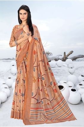 Multicolor Chanderi Saree with Digital print SR25960
