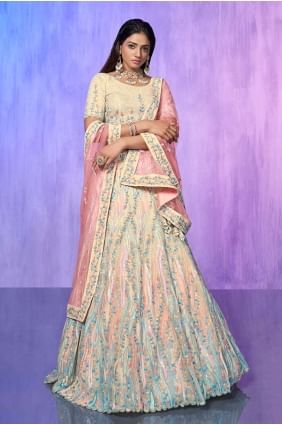 Chiffon Digital print Lavender  Lehenga Choli with Dupatta LC7574