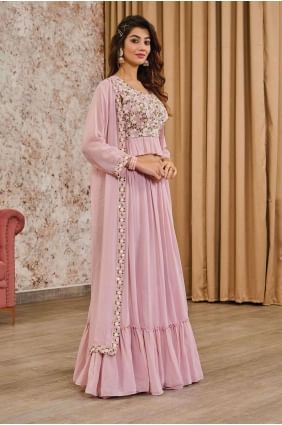 Light pink  Embroidered Lehenga Choli  Shimmer LC7686