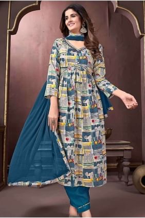 Rama  Hand work Rayon Straight Pant Suit SK154176