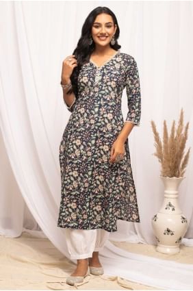 Multicolor Patiala Suit with Printed Cotton SK154578