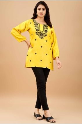 Viscose Kurti with Embroidered KTI2556