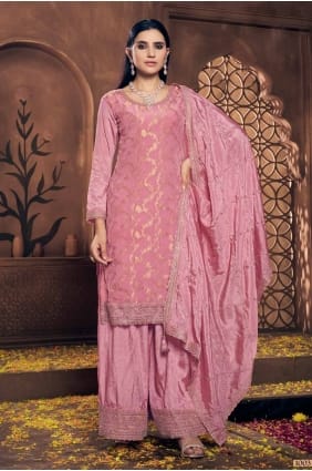 Viscose Straight Pant Suit with Embroidered SK154650