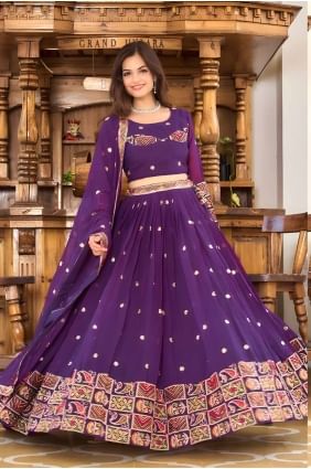 Faux georgette Lehenga Choli with Thread LC8117