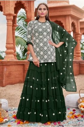 Sharara Suit in Multi   Georgette SS0967