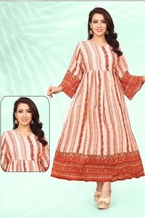 Multicolor Chinon chiffon Gown Dress with Printed GW0506