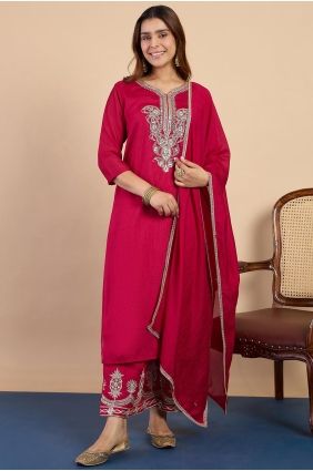 Silk Salwar Kameez with Embroidered SK15759