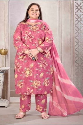 Printed Rayon Onion Salwar Kameez with Dupatta SK15630