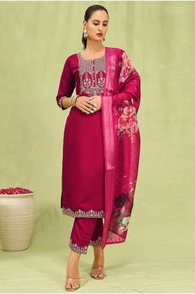 Pink Embroidered Viscose Salwar Kameez SK15836