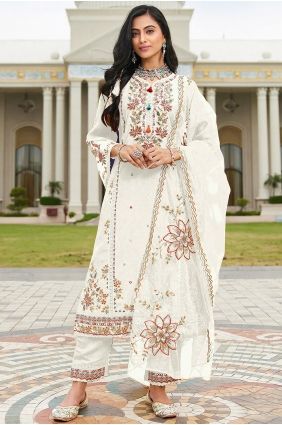 Cotton Salwar Kameez with Embroidered SK15704
