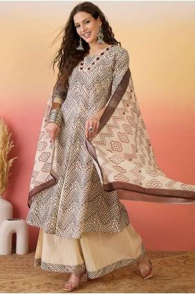 Silk Palazzo Suit in Sea green  with Embroidered PZ4149