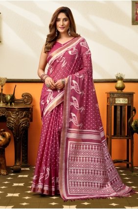 Weaving Saree in Maroon Cotton SR30320
