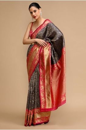 Silk Weaving Blue Saree with Blouse SR28739