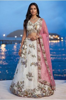 Tissue Tissue Lehenga Choli with Embroidered LC9193