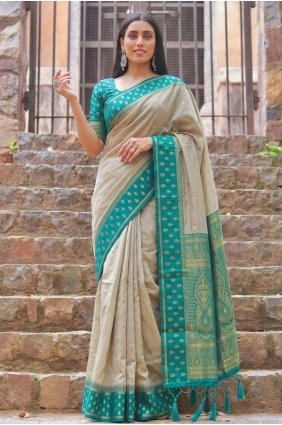 Chiku Saree with Zari Cotton SR30238
