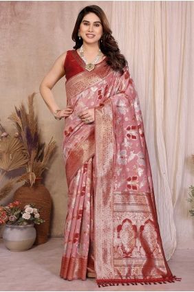 Multicolor Zari,weaving Saree in Cotton SR29715