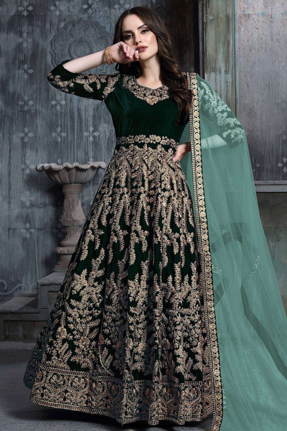 Shop Green Indian Wedding Dresses for Women - Shopkund UK